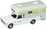 1968 Chevrolet C10 with Silver Streak Camper Hobby Exclusive 1/64 by Greenlight 29865