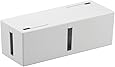 BUFFALO ケーブルボックス 電源タップ&ケーブル収容 Lサイズ ホワイト BSTB01LWH