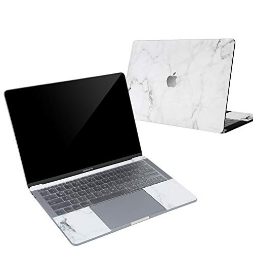 Digi-Tatoo 4-in-1 MacBook Skin Decal Sticker Compatible with Apple MacBook Air 13 Inch 2018 Release (Model A1932), Full Body Protective, Removable and Anti-Scratch, Fresh Marble