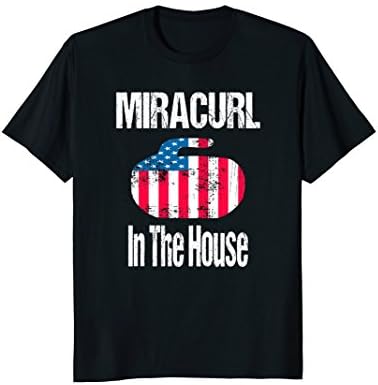 Ice Curling Shirt US Flag on Stone Miracurl In The House