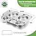 Babies Toddlers Kids Plates 2 Pack, HaWare 18/8 Stainless Steel Dinner Tray Dishes, BPA Free, Non Plastic, Matte Polished, Dishwasher Safe
