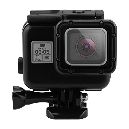 Impact-Imagery-Blackout-Underwater-Housing-for-Gopro-Hero-5-6-with-Anti-Fog-Inserts--Matte-Protective-Waterproof-Dive-Shell--40m-Deep-Water-Scuba-Case--Includes-Solid-Touch-Back-Door-Option