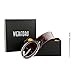 WERFORU Vintage Leather Belts for Women Embossed Western Strap with Round Buckle