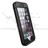 iPhone 6s Case, iThroughTM Stand Function iPhone 6s 6 Waterproof Case, Dust Proof, Snow Proof, Protective Carrying Cover Case for iPhone 6s 6 4.7inch (Black)