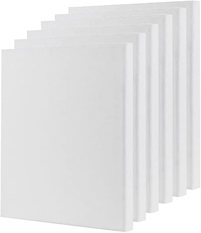 Holdfiturn 6Pcs Blank Canvas A3 30x40cm 100% Cotton Panels Board