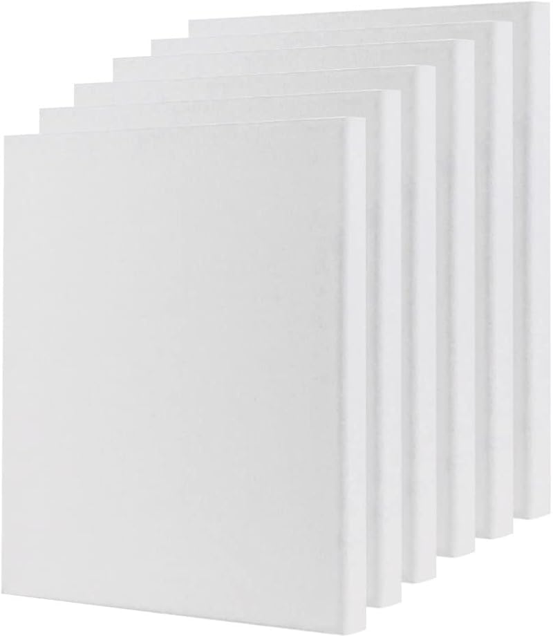 Holdfiturn 6Pcs Blank Canvas A3 30x40cm 100% Cotton Panels Board