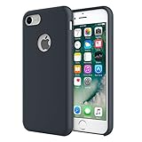 MoKo Case for iPhone 7 - Slim Fit Shockproof Liquid Silicone Gel Rubber Protective Case Soft Touch Back Cover for Apple iPhone 7 (2016), Midnight BLUE