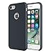 for iPhone 7 Case - MoKo Slim Fit Shockproof Liquid Silicone Gel Rubber Protective Case Soft Touch Back Cover for Apple iPhone 7 2016, Midnight Blue