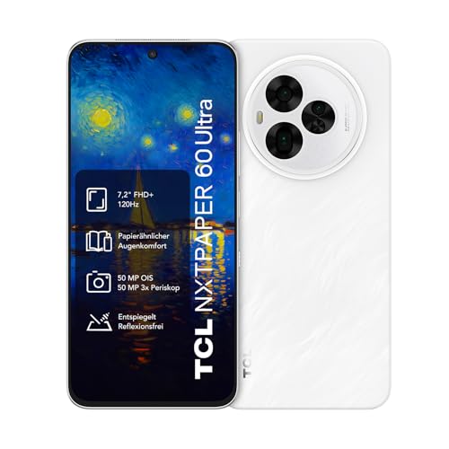 TCL NXTPAPER 60 Ultra 5G Android-Smartphone, 7,2 Zoll FHD+ 120Hz NXTPAPER Display, 12 GB RAM + 256 GB ROM, Smartphone mit Augenschutz, papierähnliches