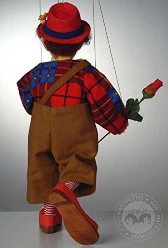 Clown Czech Marionette - Handmade Puppet from Prague
