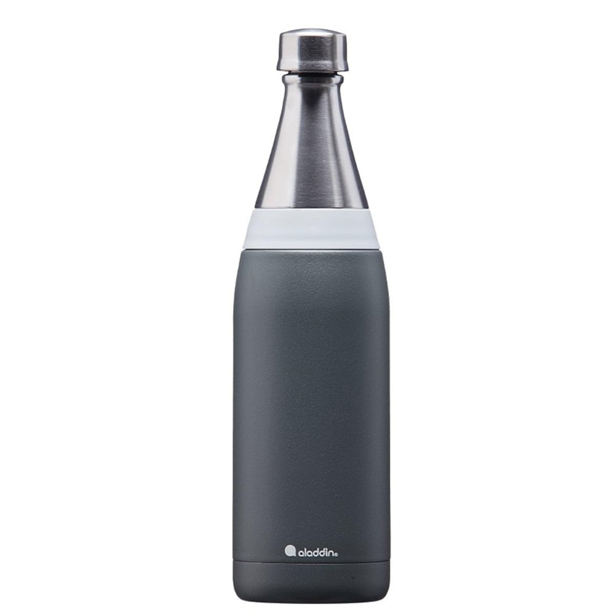 Aladdin Fresco Thermavac Stainless Steel Water Bottle 0.6L Slate Gray – Leakproof - Keeps Cold for + 10 Hours - BPA-Free - Dishwasher Safe - Reusable Thermos Flask with Durable Finish