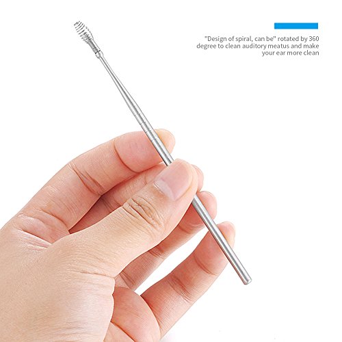 Earwax Pick Removal Tool 11 Pcs , HOOFUN Stainless Steel Ear Curette Kit Led Light Hygiene Care Sets With Storage Box