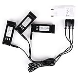 EACHINE E58 RC Quadcopter Battery 1 to 3 Battery Charger Set 3.7V 500MAH Lipo Battery USB Cable