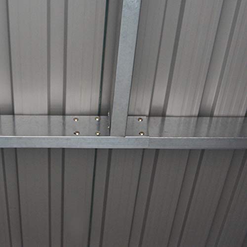 DREAMADE Gartenhaus Metall mit Fundament, Gerätehaus Gartenhäuse Geräteschuppen für Garten Outdoor, 213x130x173 cm… – Bild 8