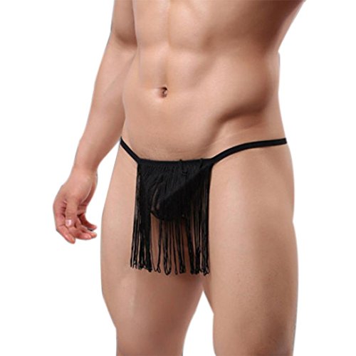 Hoter men erotic sexy novelty tassel transparent underw…