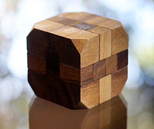 Hidden Passage: Handmade & Organic 3D Brain Teaser Wooden Puzzle for Adults from SiamMandalay with Free SM Gift Box(Pictured)