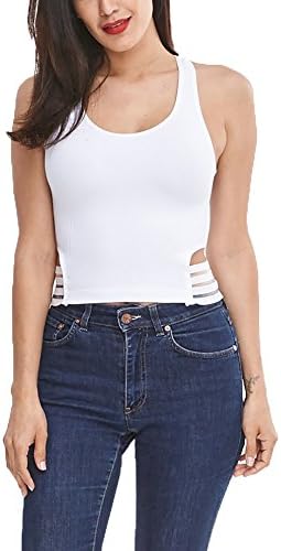 in2you Sexy Side Elastic Band Crop Top (White)