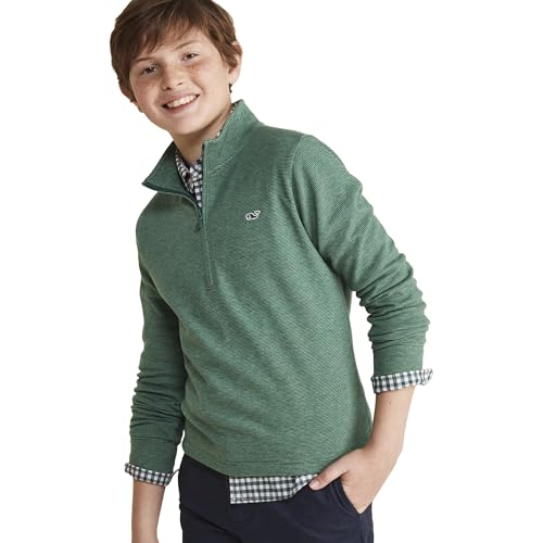 vineyard vines Saltwater Quarter-Zip, Charleston Green, 6