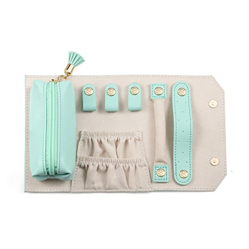 Vlando Small Travel Jewelry Roll Bag Organizer, Smart Size & Light