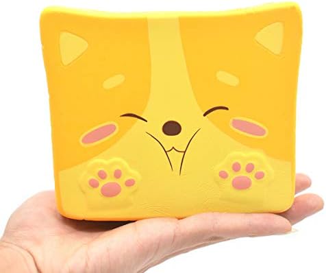 Kiibru Squishies Shiba Inu Toast Jumbo Squishy Slow Rising Scented Bread 5.5"