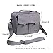 Electronics Organizer Travel Cable Cord Bag Accessories Gadget Gear Storage Cases for 10.5 Inch Tablet Large with Shoulder Strap (Light Gray)