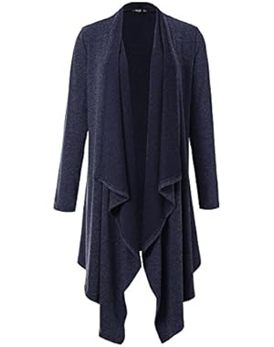 JayJay Women Open Front Casual Knit Long Sleeve Sweater Classic Cover Up Cardigan