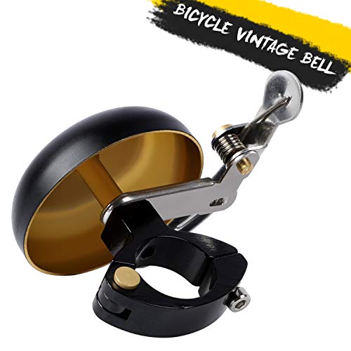 WESTGIRL Bike Bell Adult Classic Brass Bicycle Horn Retro Cycling Accessories Fit 0.5-0.94inch Handlebar,Anti-Rust, Loud Sound,Easy to Install,Practical
