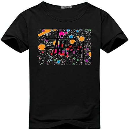Stussy Logo For Men's Printed Short Sleeve Tee Tshirt Large Black