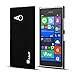 Nokia Lumia 730 / 735 Case, J&D [Ultra Slim] Lumia 730 735 Case [Slim Fit] [Matte] Premium Protective Case for Nokia Lumia 730 735 (Black)
