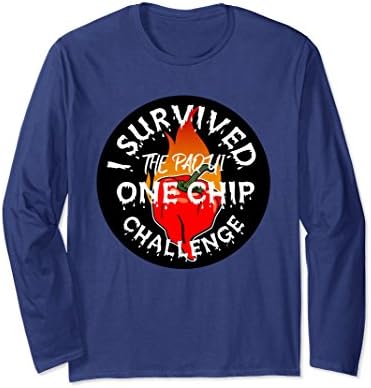 Unisex Paqui One Chip Challenge Ghost Pepper Long Sleeve Shirt 2XL Navy