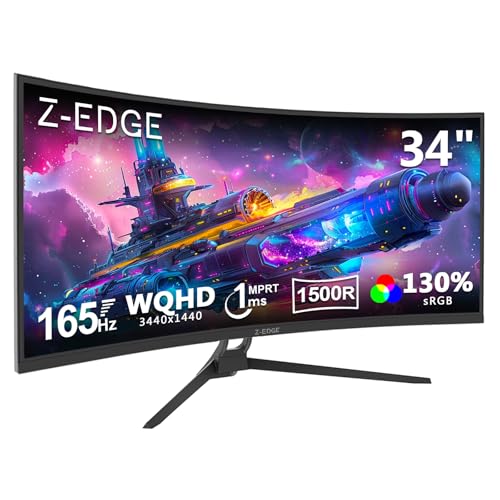 Z-Edge 34-inch 165Hz Curved Gaming Monitor