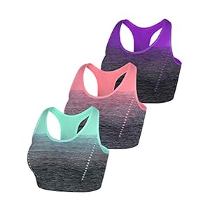 Sykooria Sportbeha voor dames gevoerde beha Hoge intensiteit zonder beugel met kleurverloop voor yoga fitness