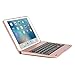 BORIYUAN iPad mini Keyboard Case, Bluetooth Wireless Keyboard Folio Flip Smart Cover for Apple iPad mini 3/ Mini 2/ Mini 1 with Folding Stand and Auto Sleep/Wake Function (Rose Gold)