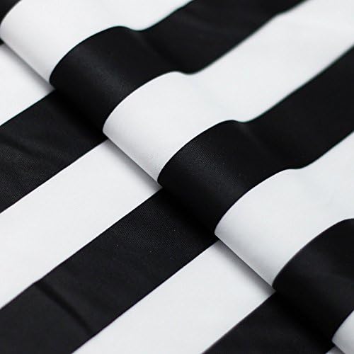 Classic Tricot Stripes 4-Way Stretch Print Fabric | Swimwear, Athletic wear, Activewear, Yoga pants, Leggings | Poly, Spandex (1 Yard, Black/White 1 Inch)
