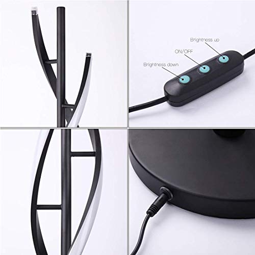 40W LED Floor Lamp Remote Control Dimmable Spiral Floor Lamp Indoor