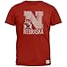 Nebraska Cornhuskers - Mascot in Letter Vintage Adult Soft T-Shirt