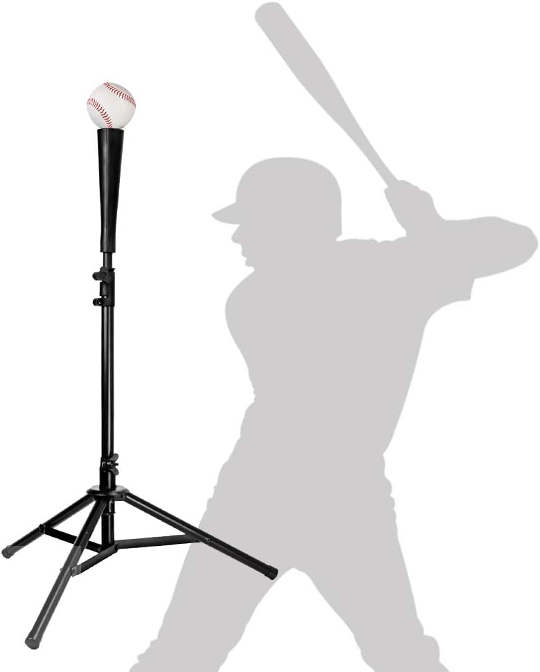 CYFIE Baseball Softball Batting Tee Adjustable Rubber Batting Tee