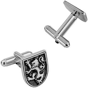 Scottish Lion Shield Pewter Cufflinks