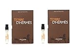 2 x Terre D'hermes EDT By Hermes Sample Vial 0.06 oz / 2 ml New In Card