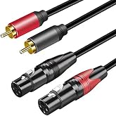 belipro Dual Female XLR to RCA Cable 5Ft, Heavy Duty 2 XLR Female to 2 RCA Male HiFi Stereo Audio Connection Cable.&hellip;&hellip;