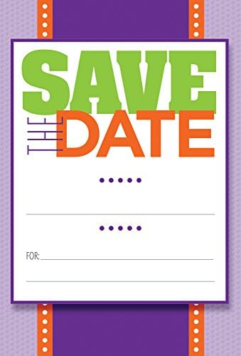 Homewood Press, Inc. Design SavetheDate02 Rub4Scent Tutti Fruitti Scented Fill-in Save The Date Cards with Matching Envelopes, Pack of 25