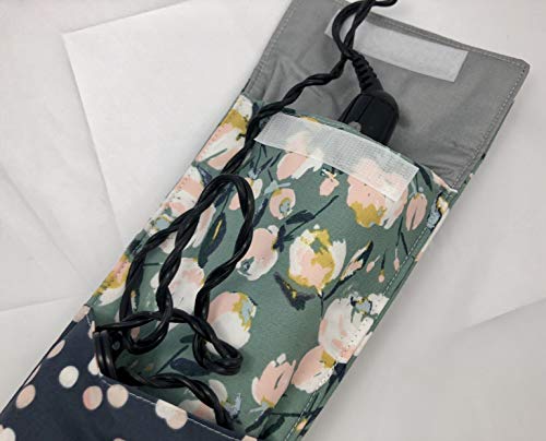 Curling Iron Holder Cover or Flat Iron Case - Everlasting Blooms Pink - Thumbnail 4