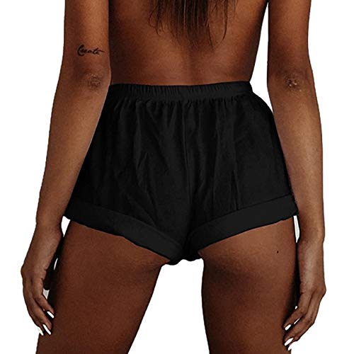 Sopzxclim Women's Plus Size Casual Shorts Elastic Waist Summer