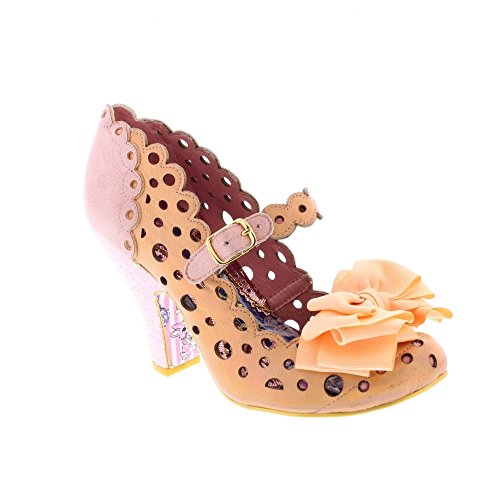Irregular Choice Upside Down Pink Leather Womens Heels