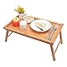 Zhuoyue Bamboo Bed Tray with Folding Legs, Lap Tray Breakfast Tray Great for Breakfast in Bed or Eating Tray