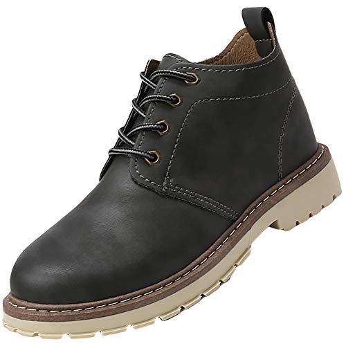 KUIBU Men's Lace up Antislip Waterproof Snow Hiking Motorcyc