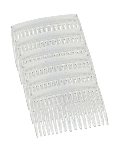14 Clear Plain plastic Smooth Hair Clips / Combs 2 3/4" LONG - Free shipping!