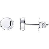 PAVOI 14K Gold Plated 925 Sterling Silver Tiny Stud Earrings for Women - Dainty Circle, Triangle, Bar Earrings - Hypoallergenic Minimalist Geometric Jewelry Small Gold Studs for Women