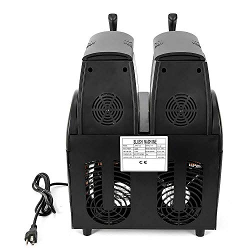 Commercial Slushy Machine,2 Tank Frozen Drink Slush Frozen Drink Slush Slushy Making Machine Smoothie Ice Maker 4L 110V 2x2L for Supermarkets Cafes Restaurants Snack Bars Commercial Use - US Warehouse
