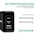 Nekteck USB Type C Charger, 36W Dual USB Wall Charger with Quick Charge 3.0 Technology for S7/S7 Edge, LG G5, HTC 10, Nexus 6P, Nexus 5X and more (Black)